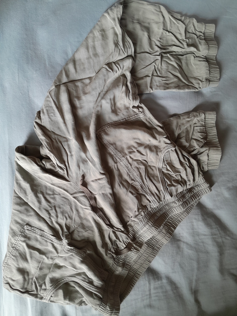 AMERICAN EAGLE Womens Sage Elastic-Waist Cotton Capri